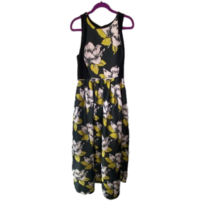 Adrianna Papell Black Floral Formal Maxi Dress